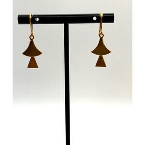 Jane Diaz Gold Plated Short Fan Cascade Earrings